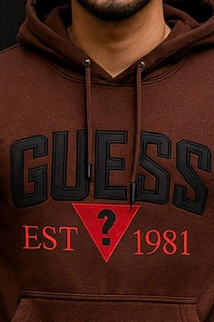 003 COMFORTABLE HOODIE WITH UNIQUE STYLE-BROWN
